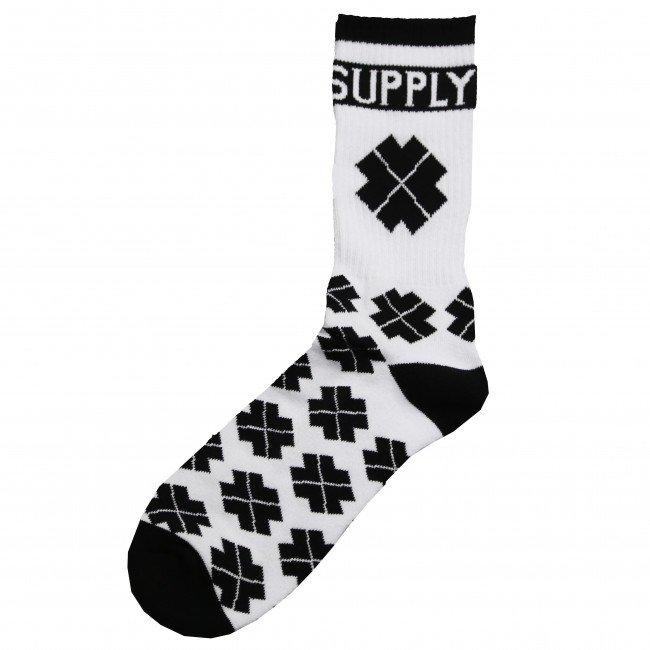 Lucky Supply Socks - Black on White