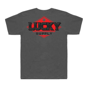 Lucky Supply New Logo T Shirt Gray Mens Clover Front - Large 2