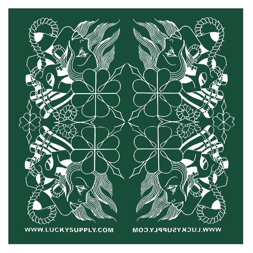 Lucky's Green Bandana Artwork by Jason Minauro - Green 1