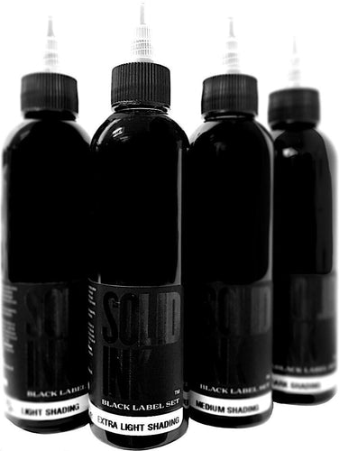 Solid Ink - Black Label Grey Wash Set 8oz (Set of 4 Bottles) 1