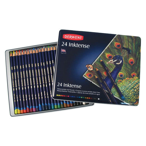 Derwent Inktense 24 Water Colour Pencils Tin 1