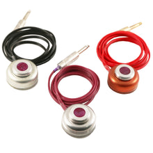 Load image into Gallery viewer, Spring Loaded Foot Switch with Acrylic Medallion - Purple Velvet 8