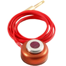 Load image into Gallery viewer, Spring Loaded Foot Switch with Acrylic Medallion - Purple Velvet 3