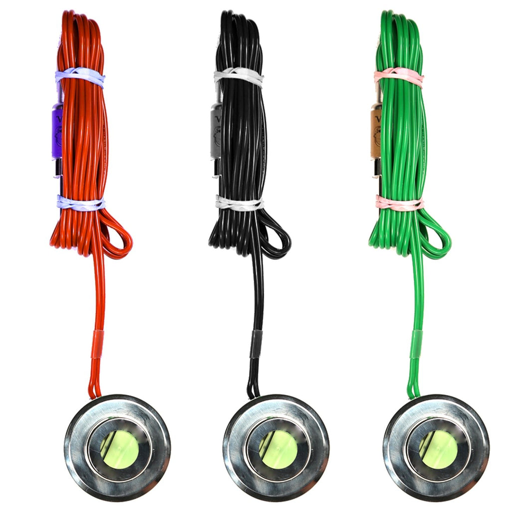 Spring Loaded Foot Switch with Acrylic Medallion - Green Machine 1