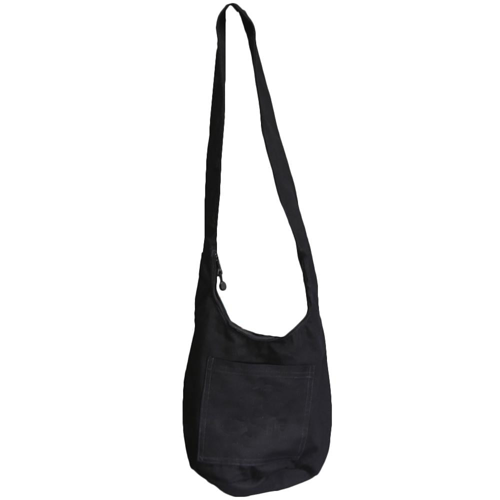 Hobo Over The Shoulder Bag - Plain Black 1