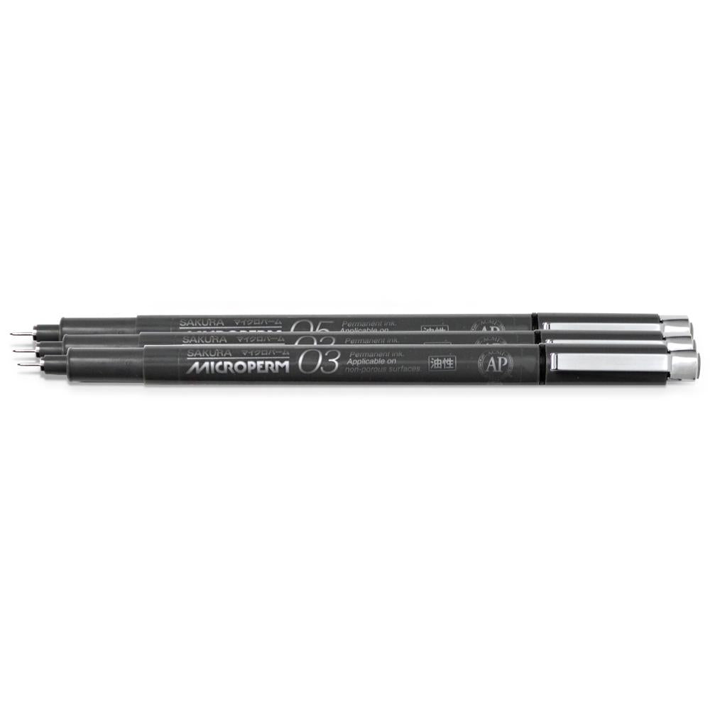 Sakura Pigma Microperm Permanent All Black Pens 1
