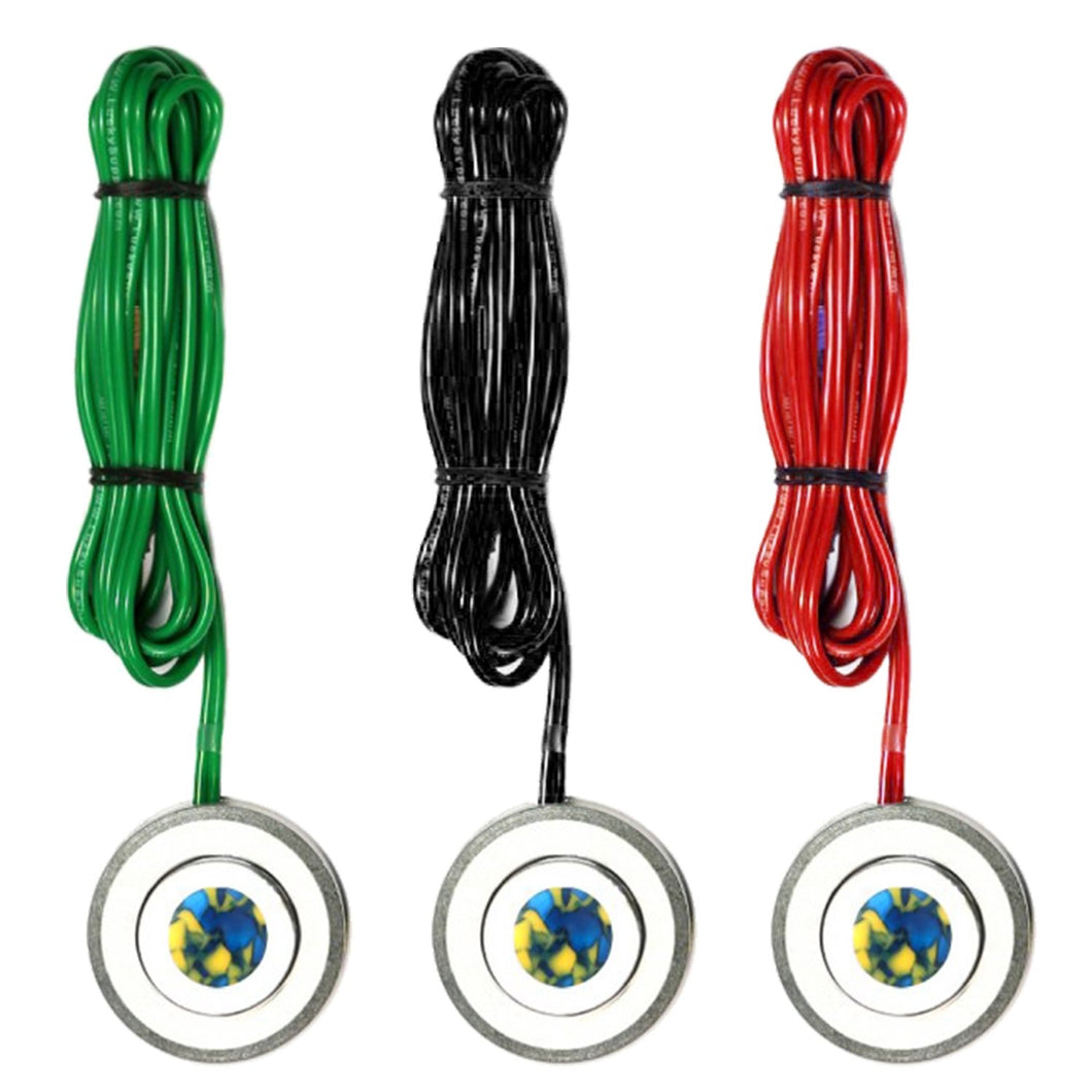 Spring Loaded Foot Switch with Acrylic Medallion - Ocean Marble 1