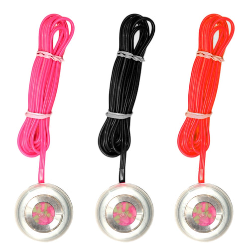 Spring Loaded Foot Switch with Acrylic Medallion - Pink Frost 1