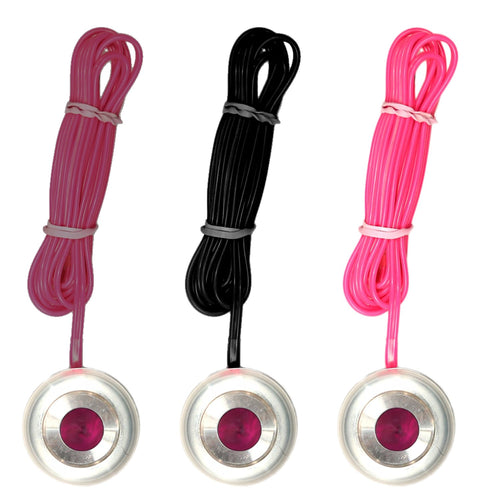 Spring Loaded Foot Switch with Acrylic Medallion - Purple Velvet 1