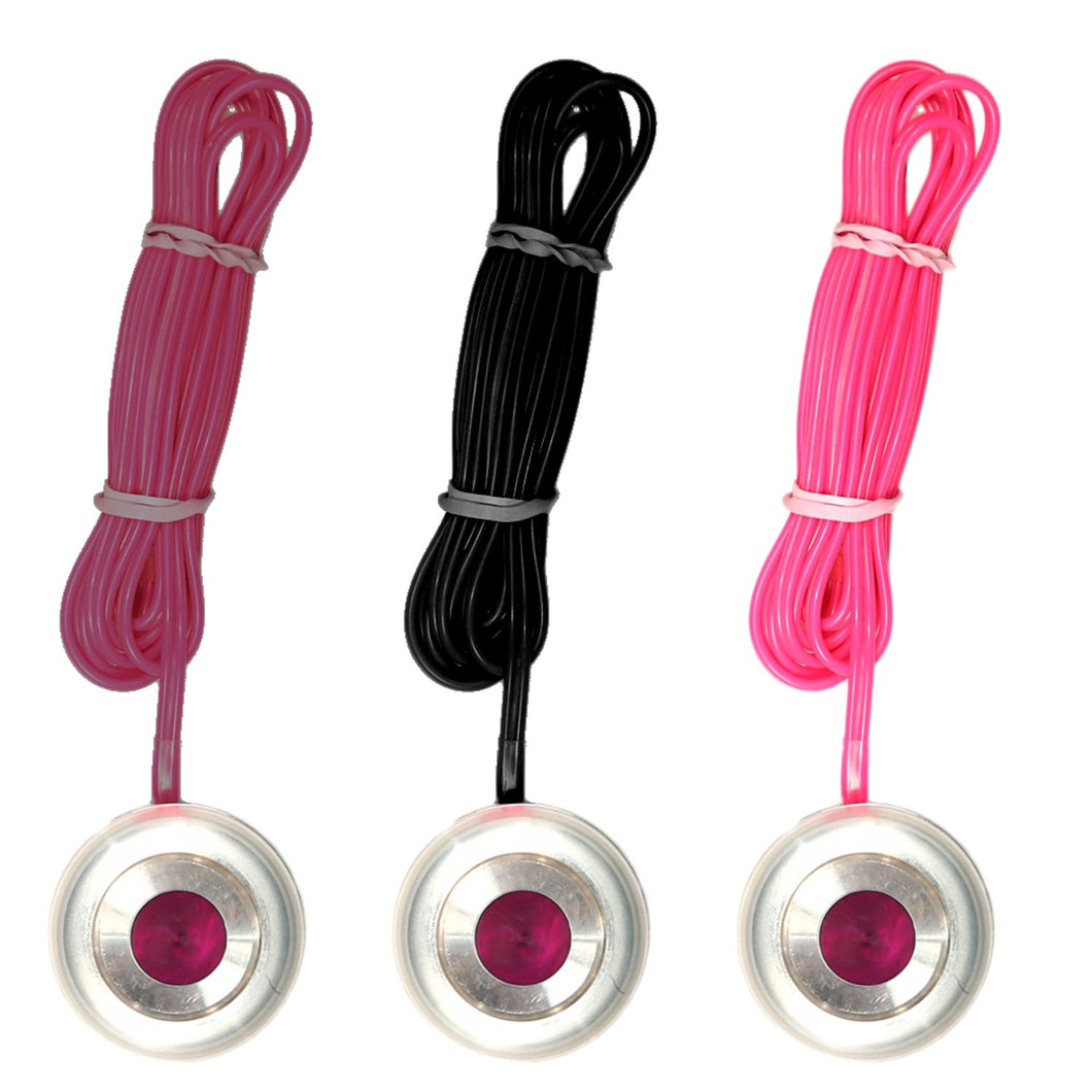 Spring Loaded Foot Switch with Acrylic Medallion - Purple Velvet 1