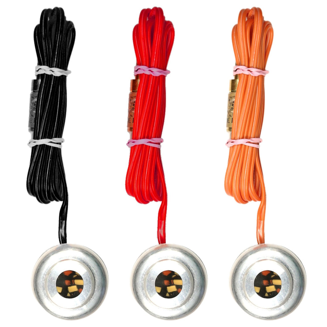 Spring Loaded Foot Switch with Acrylic Medallion - Rocky 1