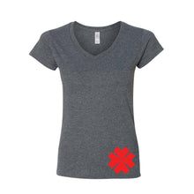 Load image into Gallery viewer, Lucky Supply New Logo T Shirt Gray Womens V Neck - X Large 1