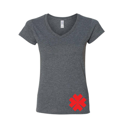 Lucky Supply New Logo T Shirt Gray Womens V Neck - X Large 1