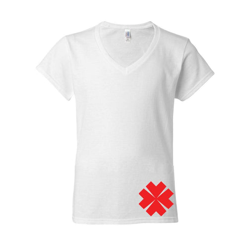 Lucky Supply New Logo T Shirt White Womens V Neck - Large 1