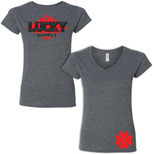 Load image into Gallery viewer, Lucky Supply New Logo Men&#39;s and Women&#39;s T Shirt With Clover on Front 3