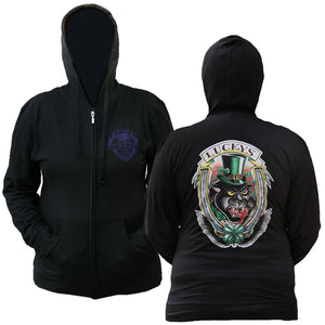 Lucky Supply Hooded Zip Up Panther Sweater 2